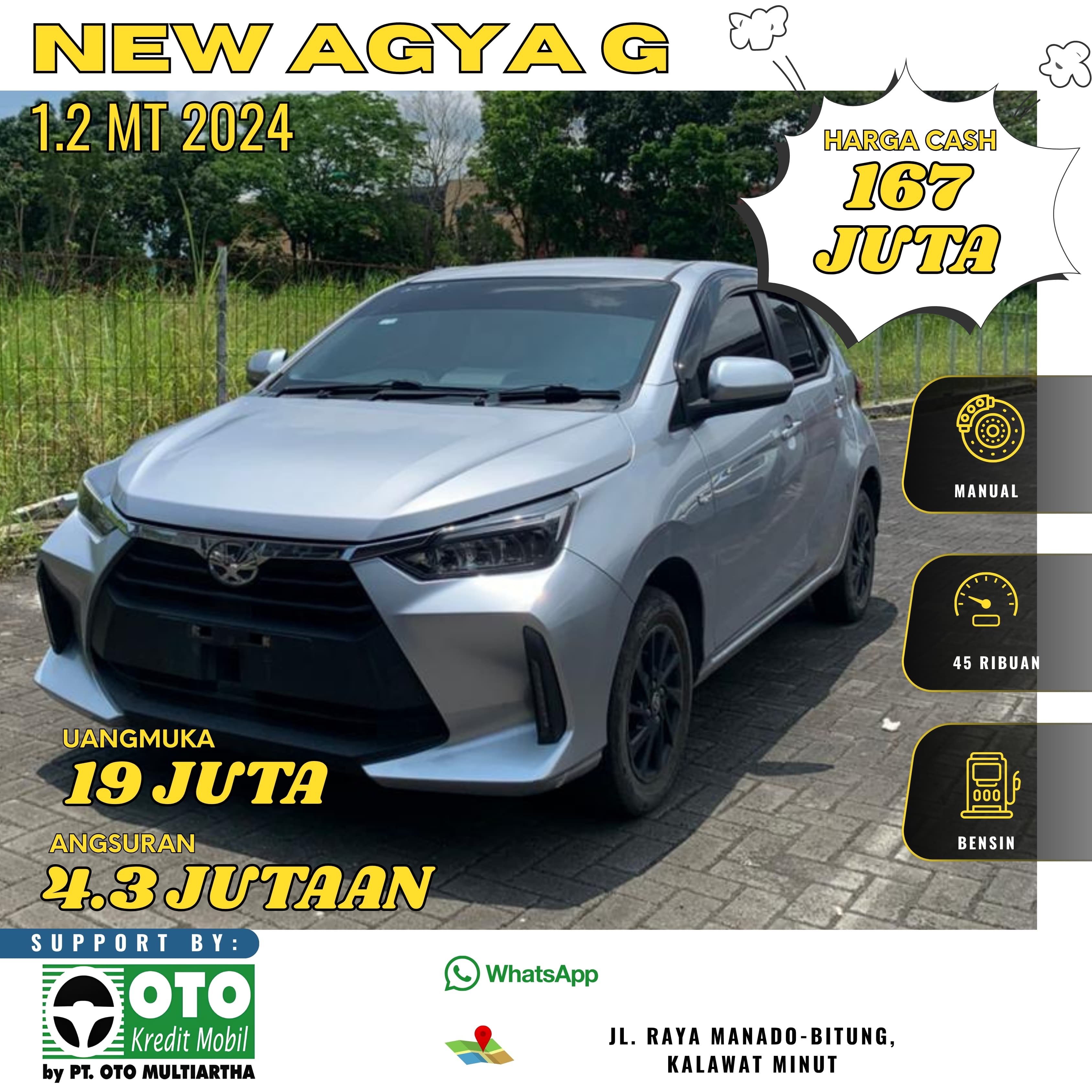 Toyota Agya G 1.2 Manual 2024